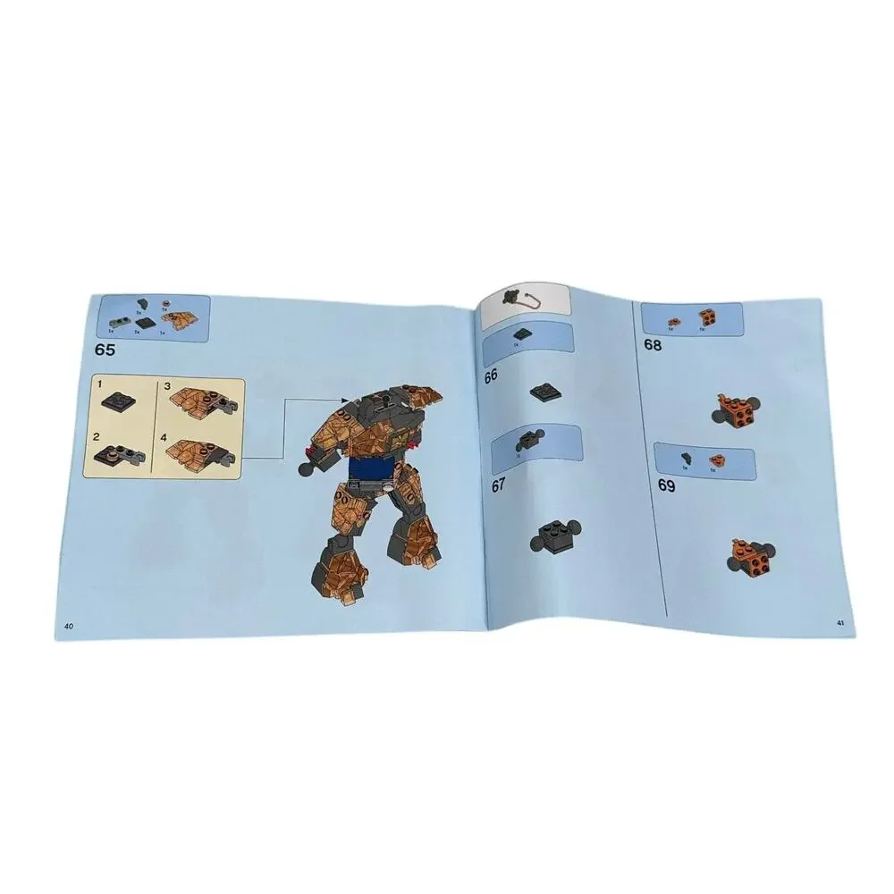Lego Marvel Spider Man Molten Man Battle #76128 Building Instruction Manual Only